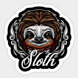 Sloth - Lazy Sloth Face Cute Animal Sticker